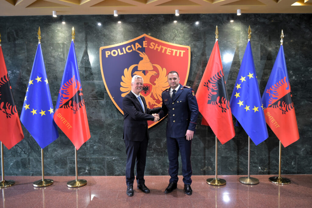 Drejtoi i Përgjithshëm i Policisë takim me ambasadorin gjerman, Proda: Vijojmë bashkëpunimin në të gjitha fushat!