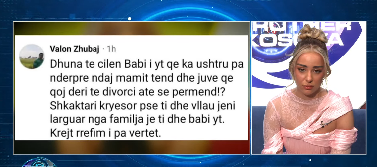 Elijona shpërthen në lot pasi pa reagimin e dajës pas rrëfimit të saj